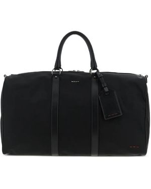 Kiton Leather-tag holdall - Schwarz