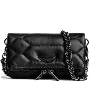 Zadig & Voltaire Mini Rock Nano Quilted Chain Clutch - Black