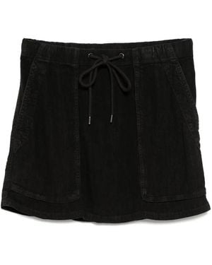 James Perse Linen Blend Utility Skirt - Black