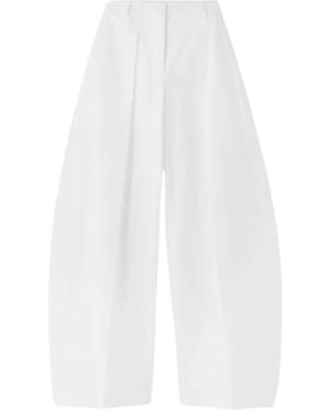 Jacquemus Le Ovalo Geplooide Broek - Wit