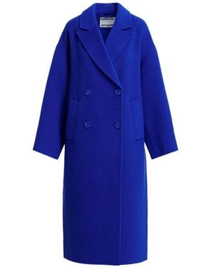 Essentiel Antwerp Abrigo Oversize Con Doble Botonadura - Azul