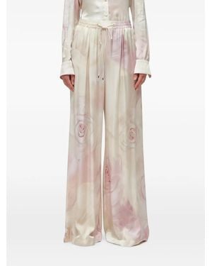 Blugirl Blumarine Floral-Print Palazzo Pants - Natural