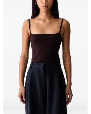 Sessun Lally Hook-Fastening Sleeveless Top - Black