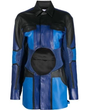 Off-White c/o Virgil Abloh Motorcycle Hole Mini Dress - Blue