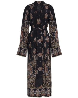 Cara Cara Viv Paisley-Print Midi Dress - Black