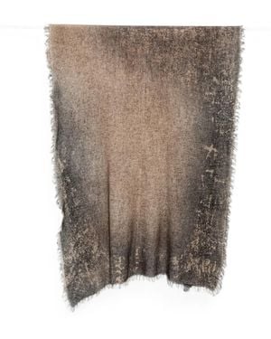 Avant Toi Frayed-Edge Cashmere Scarf - Brown