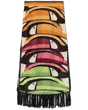 FARM Rio Toucan Tree Midi Skirt - Green