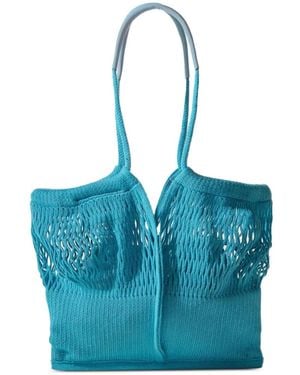 Hereu Maria Open-knit Tote Bag - Blue