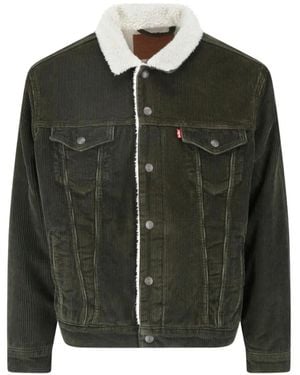Levi's Corduroy Type Iii Sherpa Trucker Jacket - Green