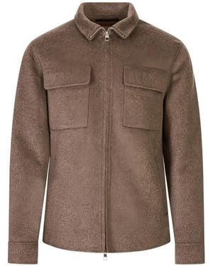 Montecore Flap-Pockets Zip-Up Jacket - Brown