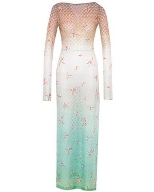 Missoni Robe De Plage À Manches Longues - Green