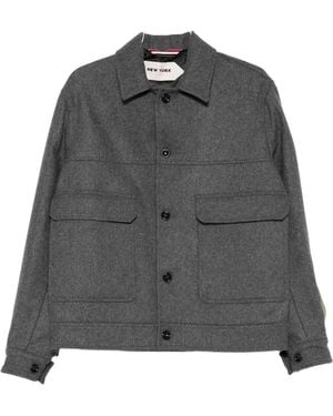 NEW YORK RESIDENT Collared Overshirt - Grey
