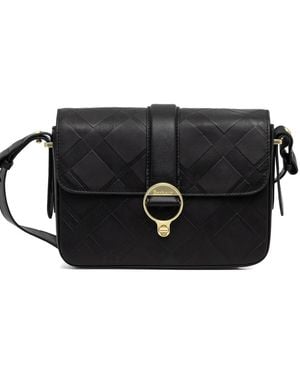 Barbour Rosa Deboss Quilted Buckle Cross Body Bag - Black