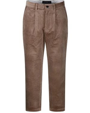 Department 5 Pleat-detailed corduroy trousers - Marrón