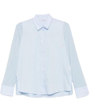 Whyci Panelled Long-Sleeve Shirt - Blue