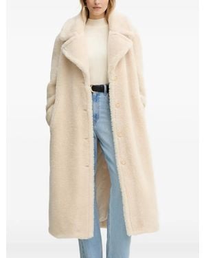 Guess Eugenie Collared Button Coat - Natural