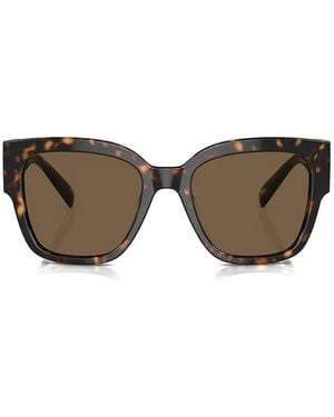 Versace Medusa Square-Frame Sunglasses - Gray