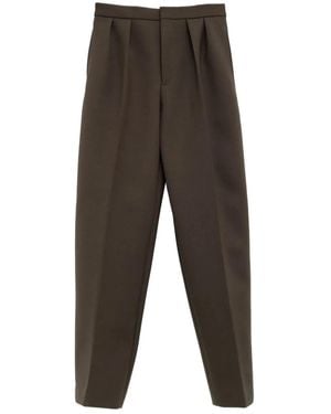 Jacquemus Pantaloni Con Pieghe Frontali - Grigio