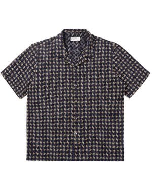 Universal Works Road Patterned Shirt - Blue