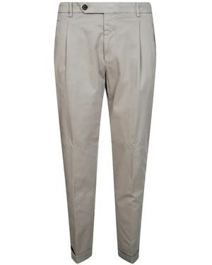 Berwich Pleated Turn-Up Pants - Gray