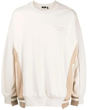 FIVE CM Embroidered-Logo Sweatshirt - White