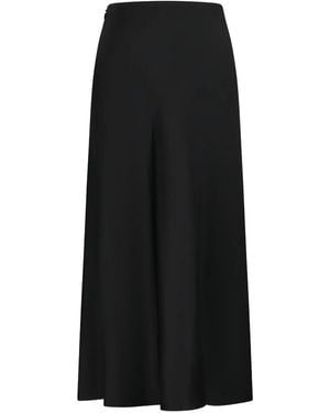 KHAITE Concealed-Fastening Midi Skirt - Black