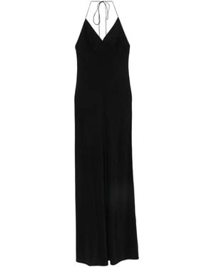 Matteau Low-Back Halterneck Maxi Dress - Black