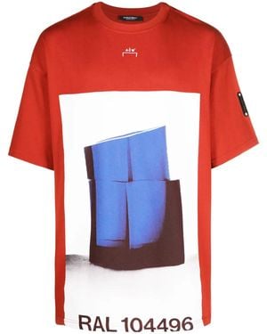 A_COLD_WALL* Graphic-Print Short-Sleeve T-Shirt - Red