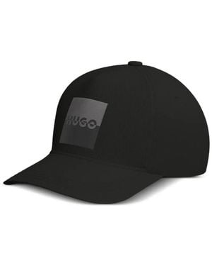 HUGO Casquette En Coton À Logo Imprimé - Noir