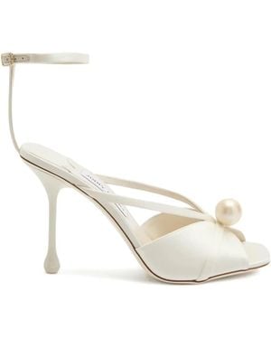 Jimmy Choo 95Mm Siva Sandals - White