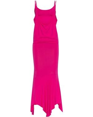 The Attico Layered Mermaid-Silhouette Maxi Dress - Pink