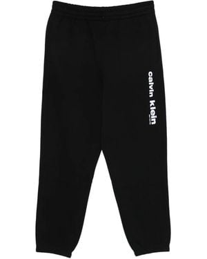Calvin Klein Logo-Print Track Pants - Black