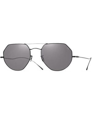 Eyevan 7285 Geometric-Frame Sunglasses - Metallic