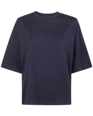 Liviana Conti T-Shirt Ivory À Coupe Ample - Blue