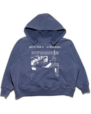 Enfants Riches Deprimes Soso Raglan Hoodie - Blue