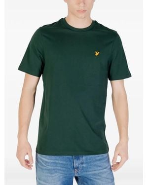 Lyle & Scott Logo-Embroidered Cotton T-Shirt - Green