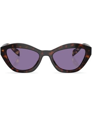 Prada Tortoiseshell-Effect Cat-Eye Sunglasses - Purple