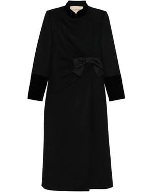 Valentino Garavani Bow-Detailed Coat - Black