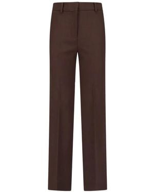 Incotex Pleated Straight-Leg Trousers - Brown