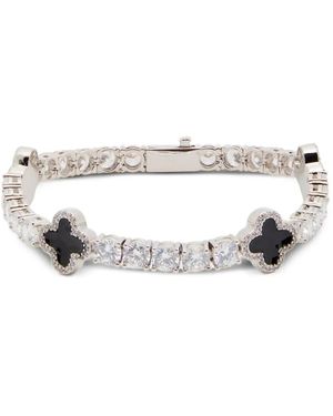 CERNUCCI Motif Clover Tennis Bracelet - White