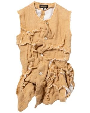 Comme des Garçons Ruffled Frayed-Edge Jacket - Natural