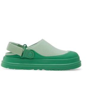 UGG Goldenglow Canvas Flat Mules - Green