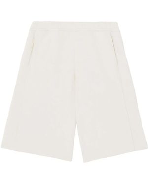 Burberry Pantalones Cortos De Deporte Con Logo En Relieve - Blanco