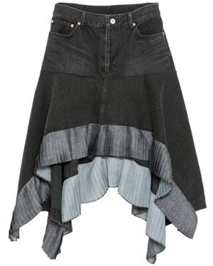 Sacai Denim Midi Skirt - Black