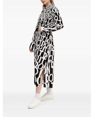 Desigual Graphic-Print Shirt Dress - White