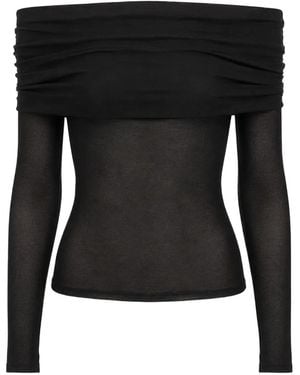 Petar Petrov Bodywork Off-Shoulder Blouse - Black