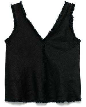 P.A.R.O.S.H. Linen Top - Black