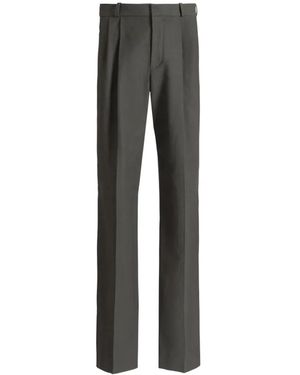 Balmain Cotton Twill Trousers - Grey