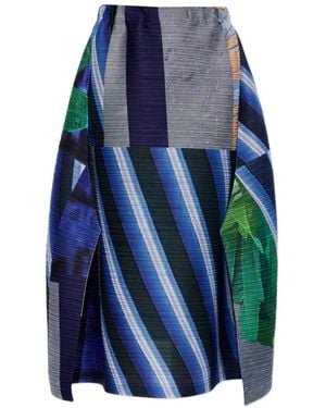 Pleats Please Issey Miyake Pleated Skirt - Blue