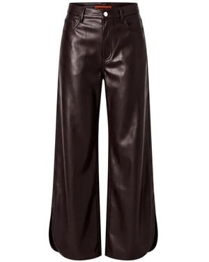 Simon Miller Livia Curved-Hem Trousers - Brown